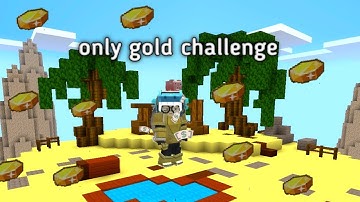 Gold Only Challenge In Bed Wars😮😁 [blockman go: blocky mods]