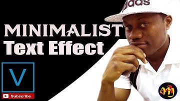 How to create a Minimalist Text Effect-Vegas Pro