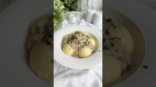 Полтавские паровые галушки с грибным соусом. Галушки на пару #галушки #вареники #паровыевареники #да
