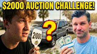 CAR AUCTION CHALLENGE! - What will my 16 Year Old Buy with $2000?