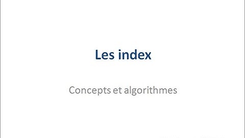 Chapitre5 Les index