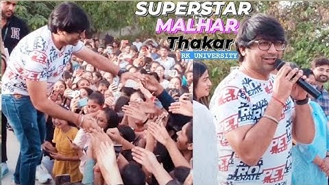 Gujarati Superstar Malhar Thakar at  RK UNIVERSITY