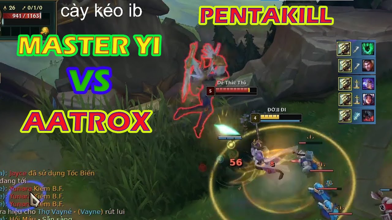 AATROX KC XEM XIAOCHEOMENG QUÁ NHIỀU , PENTAKILL CHO THỢ YI !