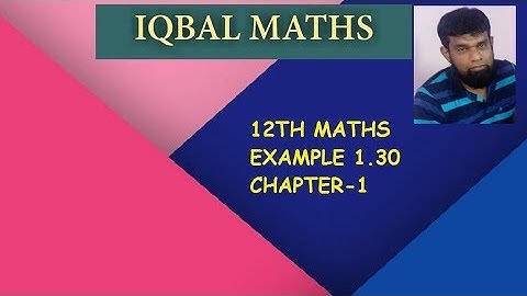 TN 12TH STD MATHS EXAMPLE 1.30 CHAPTER-1 APPLICATIONS OF MATRICES AND DETERMINANTS