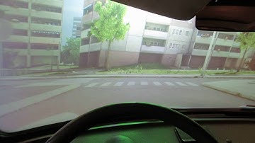 Driving a virtual Trabant at the DDR Museum in Berlin