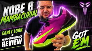 Early look at the Kobe 8 "Mambacurial" coming out in August + Mini performance review