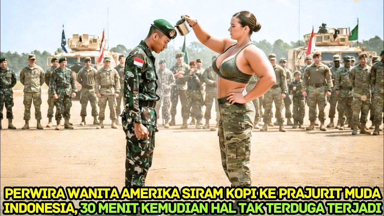 perwira wanita amerika siram kopi tentara muda indonesia, 30 menit kemudian hal tak terduga terjadi.