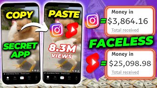Make Money Online: Copy &amp; Paste Videos from This NEW App &amp; Upload To YouTube &amp; Instagram $500 a day