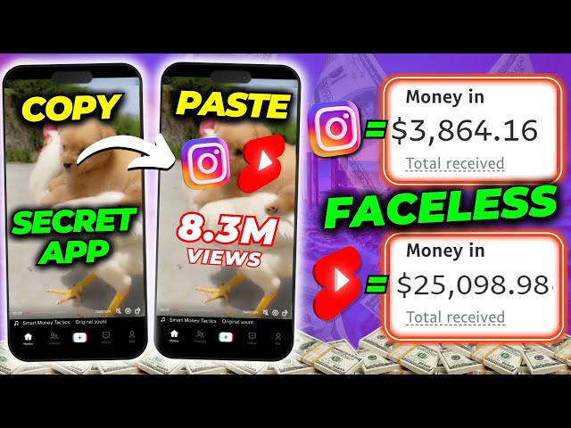 Make Money Online: Copy & Paste Videos from This NEW App & Upload To YouTube & Instagram $500 a day class=