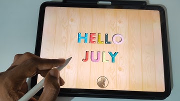 hello July | typography | procreate illustration | #youtube #art #typography #procreate #digitalart