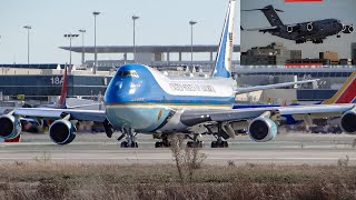 AIR FORCE 1 TAKEOFF FROM  LAX LOS ANGELES INTERNATIONAL AIRPORT (LAX / KLAX)