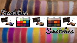SWATCHES | *ALL* Viseart Eyeshadow Palettes | 01 Neutral Matte ~  08 Bright Editorial