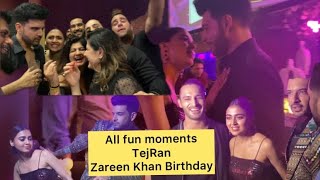 Tejaswi Prakash Karan Kundra Full HD Video From - Zareen Khan Grand Bday Celebrations 😍😘 #tejran