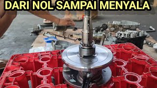 Rakit mesin satria Fu dari nol 