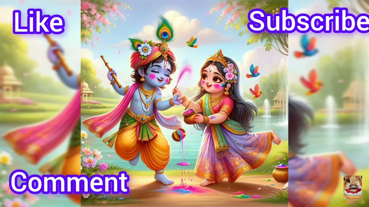 खेले ब्रज में रंग गुलाल राधे संग श्याम बिहारी #krishna #radhekrishna #shyam #radhebihari