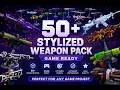 50+ Stylized Weapon Pack Game Ready