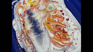 How to make marble decorated ceramics with shaving foam