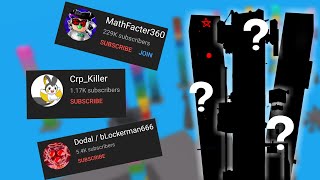 JToH YouTubers and their hardest towers  [OUTDATED]
