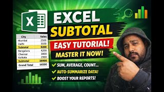 Learn how to use the SUBTOTAL function in Microsoft Excel step by step in this easy tutorial.