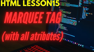 HTML DEPRECIATED MARQUEE TAG