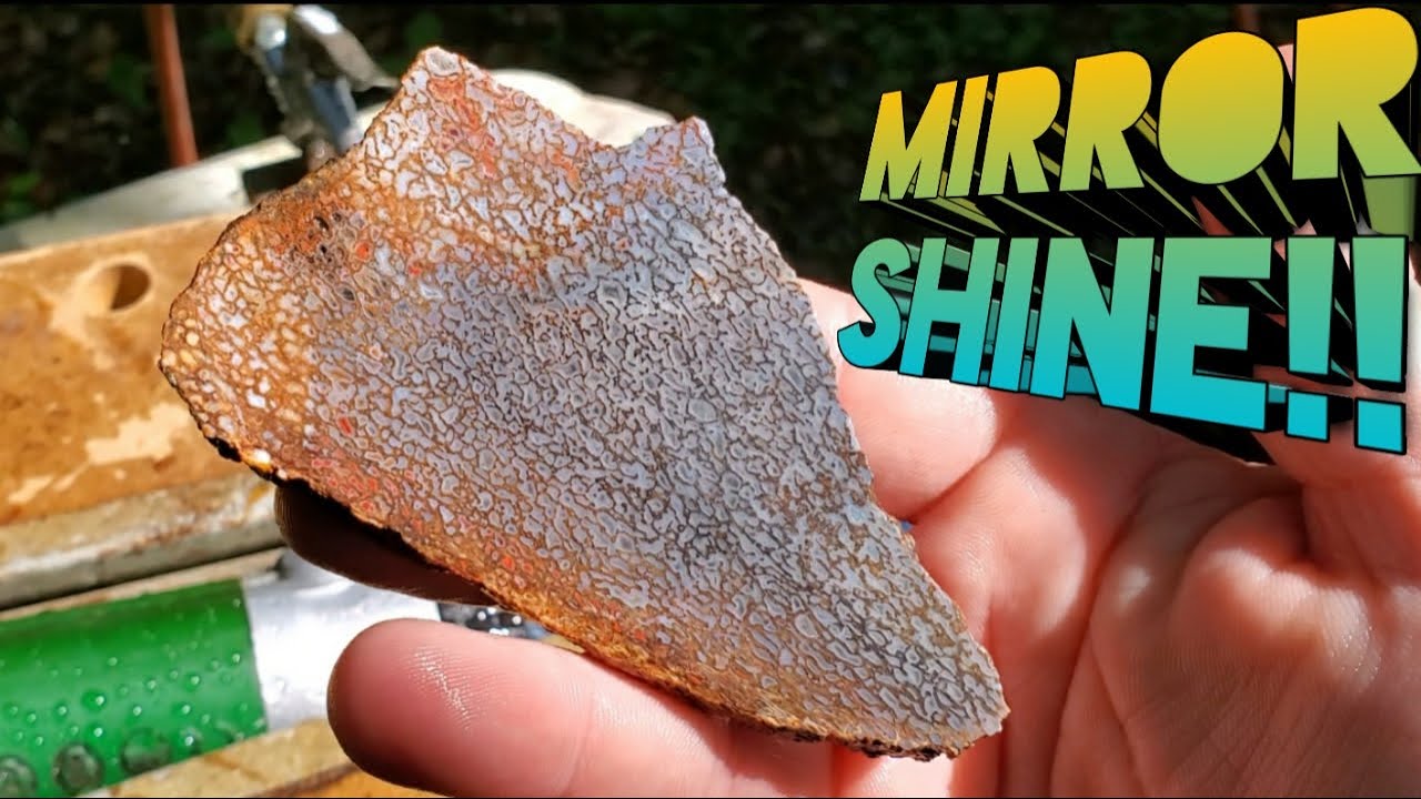 Polishing A Mirror Finish On A Beautiful Agatized Dinosaur Bone Specimen | How To Video