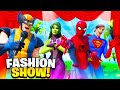 Fortnite Boss Fashion Show (Spiderman, Superman, Iron Man, Wolverine, Mystique) Superhero & Bosses