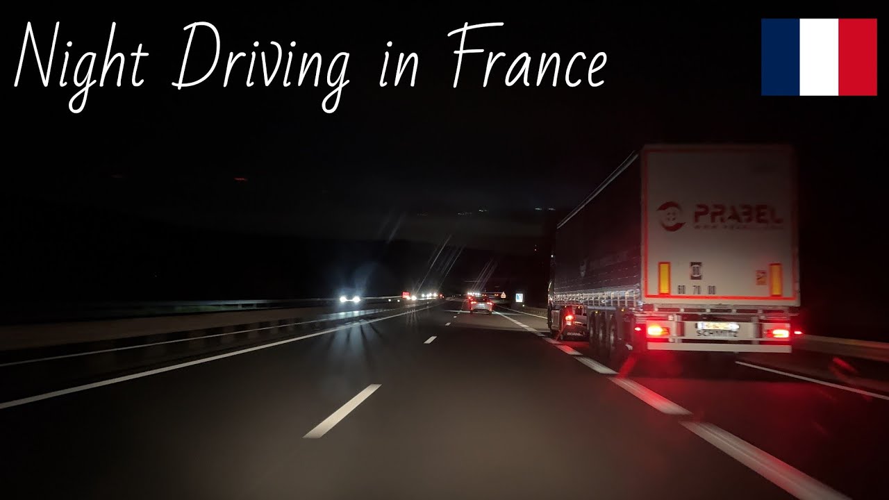 Amazing Night Driving on the Highway in France 4K 60 FPS-HDR
