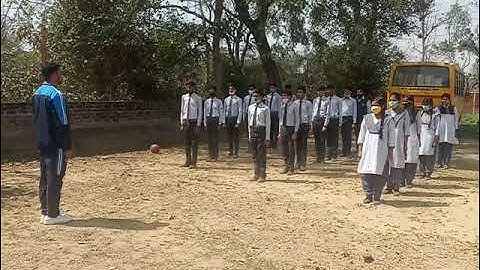 Class 9th students  Stand at ease & Attention positions