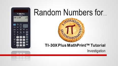 How can we use random numbers to generate PI? Watch this tutorial on the TI-30XPlus MathPrint