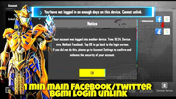 you have not logged in on enough days on this device | how to unlink facebook from bgmi | Twitter