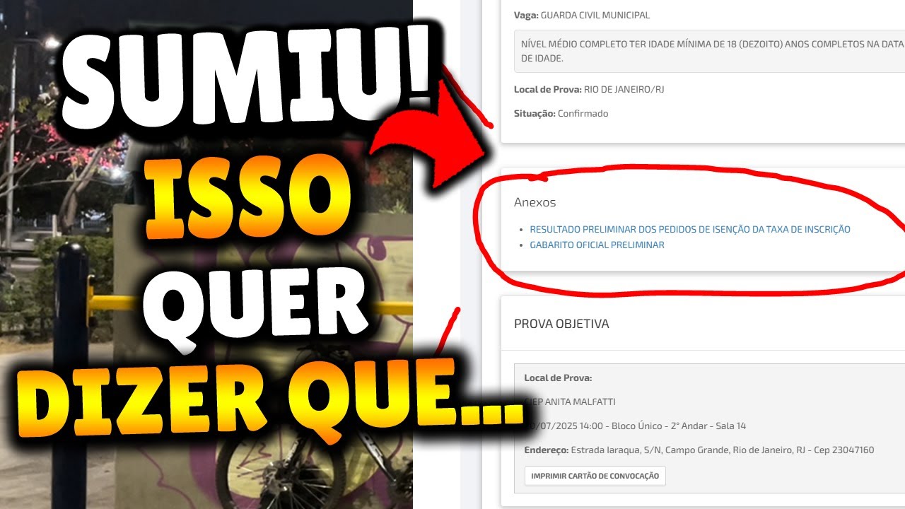 PROVA SUMIU!! GCM DUQUE DE CAXIAS 2025 CONCURSO IDIB RJ