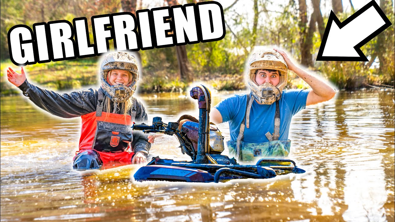 GIRLFRIEND GOES MUDDING FOR THE FIRST TIME! *DEEP SWAMP*