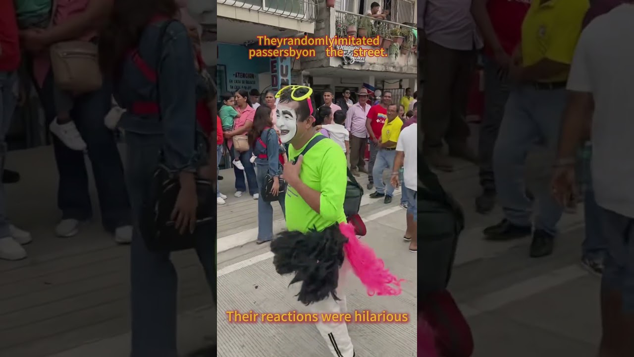 They randomly imitated passersby on the street, and their reactions were hilarious. #fun #fyp #fun