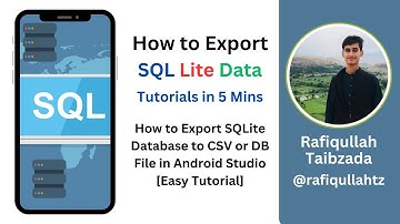 How to Export SQLite Database to CSV or DB File in Android Studio [Easy Tutorial]