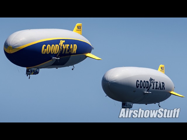 Goodyear Blimp Double Demo - EAA AirVenture Oshkosh 2025 - YouTube