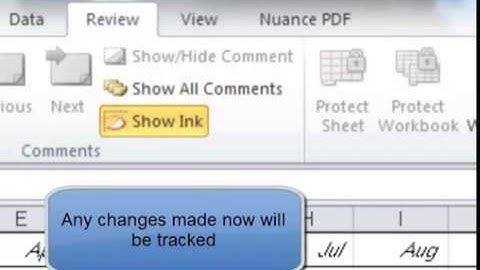MS Excel 2010:Track Changes
