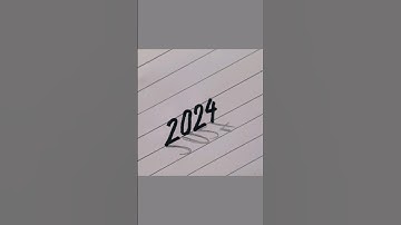 2024 3d Number Drawing || #shorts #2024 #3d #trending #drawing