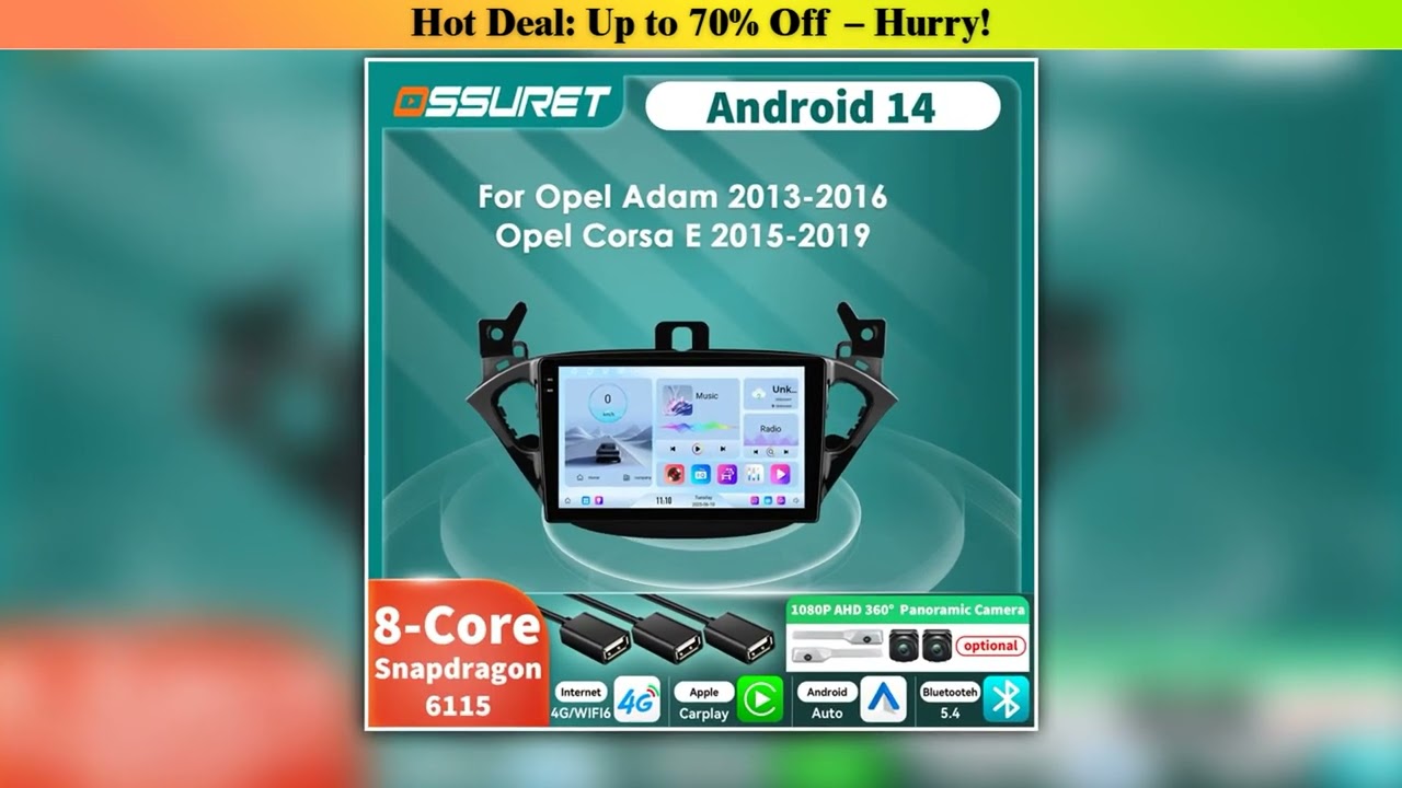 New Arrival Carplay Android 14 Car Auto radio for Opel Adam 2013-2016 For Opel Corsa E 2015-2018 20