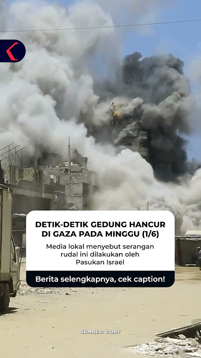 GEDUNG DI GAZA HANCUR TERKENA RUDAL MILIK ISRAEL #short