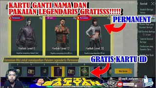 CARA MENDAPATKAN KARTU ID GANTI NAMA DAN PAKAIAN LEGENDARIS GRATIS - PUBG MOBILE