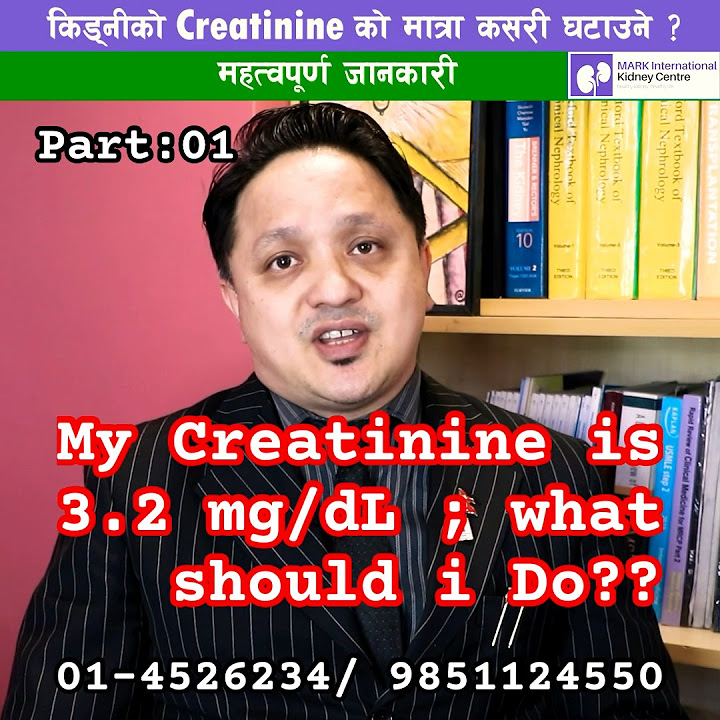 My creatinine is high what should i do doctor part 1 kidneydisease