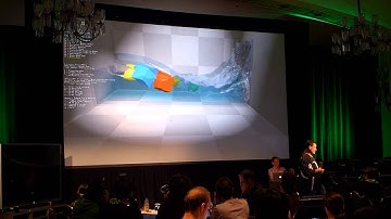 Nvidia Flex demoed, showing real time simulation of water balloons