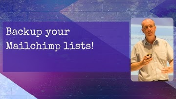How to backup your Mailchimp lists
