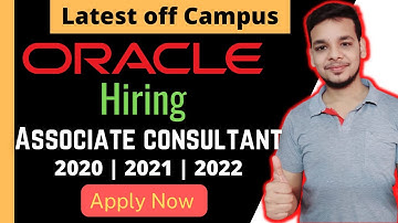 Oracle Hiring | Freshers | Latest Off Campus Job Drive 2022 | New Big Hiring | 2021 | 2020