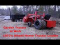 Wheel Horse Garden Tractor Ark Front End Loader At Work | Moving Manure | Homesteading | Kohler K