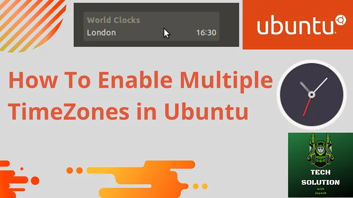 How to enable Multiple Timezone in Ubuntu | Top-bar time