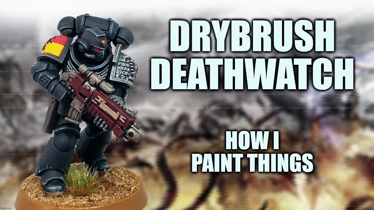 5 minute drybrush metal. Prime black, Drybrush mournfang brown, Drybrush  iron hands steel : r/Warhammer40k