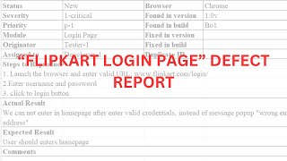 Flipkart Defect Report | Defect For Flipkart Login Page @BeingAProgrammer | What is defect report?