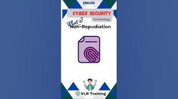 What is Non Repudiation? cyber security terminology#cybersecurity #vlrtraining #education