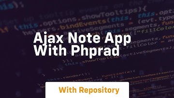 Ajax note app with phprad